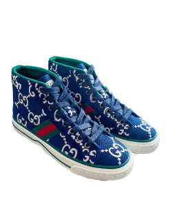 Gucci Tennis 1977 High Top Sneaker Blue Navy