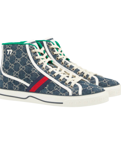 Gucci Tennis 1977 High Top Sneaker Dark Blue 625807 2Kq90 4464
