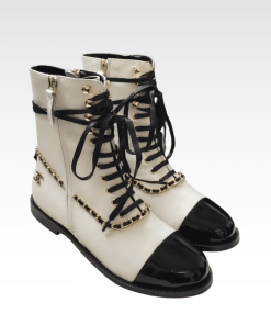 Chanel Botas Para Mujer White And Black