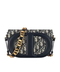 Dior Cd Signature Bag With Strap Blue Dior Oblique Jacquard 21Cm M9280Utzqm928