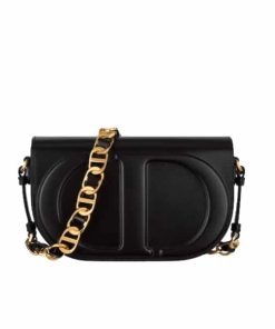 Dior Cd Signature Bag With Strap Black Cd Embossed Box Calfskin 21Cm M9280Uzwsm900