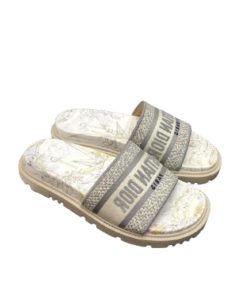 Dior Dway R?ve D'Infini Embroidery Slipper Silver Tone