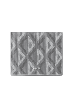 Dior Wallet Grey Cd Diamond Canvas 11Cm