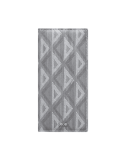 Dior Vertical Long Wallet Grey Cd Diamond Canvas 2Esbc002Dco H42E