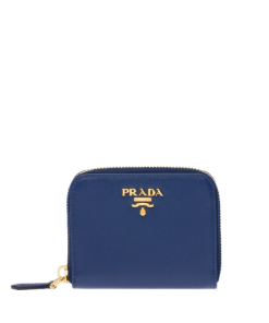 Prada Saffiano Leather Coin Purse Bluette Wallet 10Cm 1Mm268 Qwa F0016