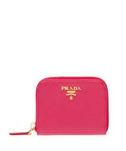 Prada Saffiano Leather Coin Purse Peony Pink Wallet 10Cm 1Mm268 Qwa F0505