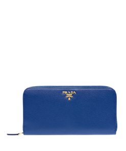 Prada Large Saffiano Leather Wallet Bluette 19Cm 1Ml506 Qwa F0016