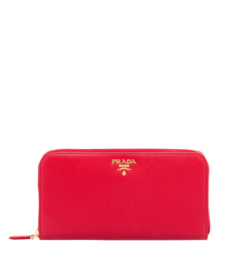 Prada Large Saffiano Leather Wallet Fiery Red 19Cm 1Ml506 Qwa F068Z