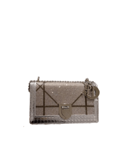 Dior Diorama Bullion White And Silver Bag 21Cm