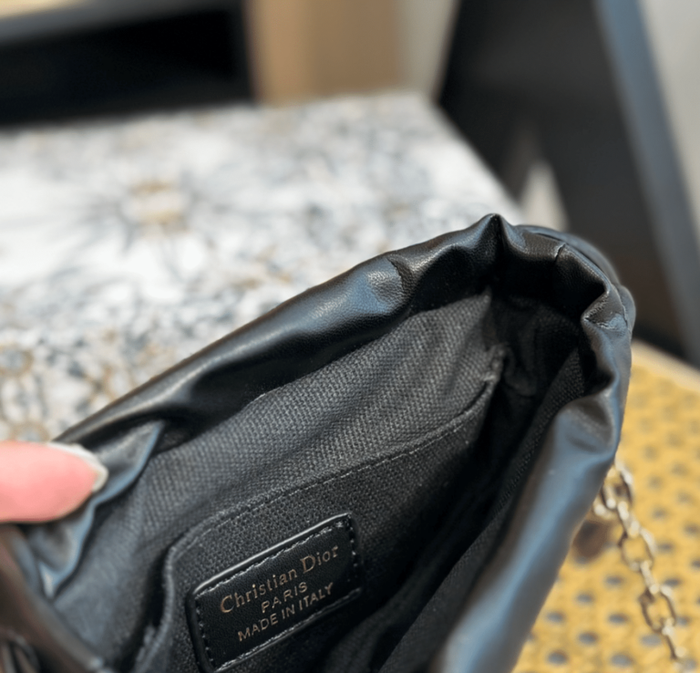 Dior Top Handle Drawstring Mini Bag Scarlet Black Cannage Lambskin 19Cm S0981Onmj M900 - Image 4