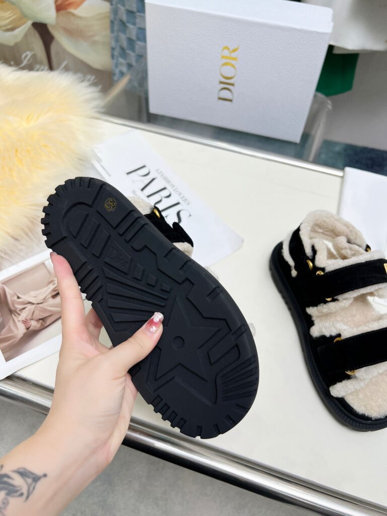 Dior Dioract Sandal Goat Suede Black - Image 5