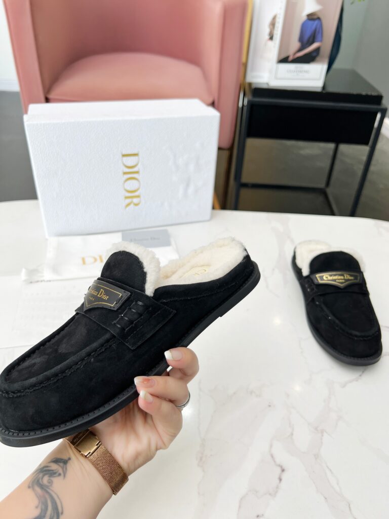 Dior Boy Mule Suede Goatskin Black Kdb922Sku S900 - Image 6