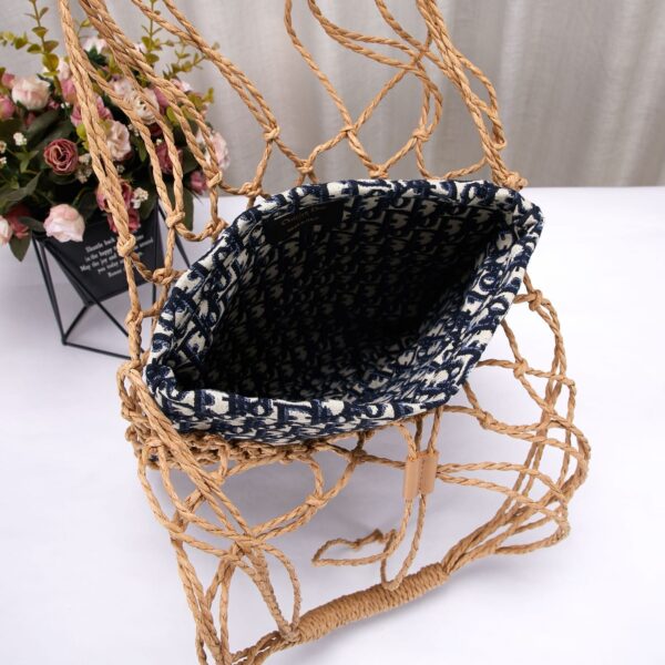Dior Net Tote Bag Oblique Technical Fabric Blue 55Cm - Image 7