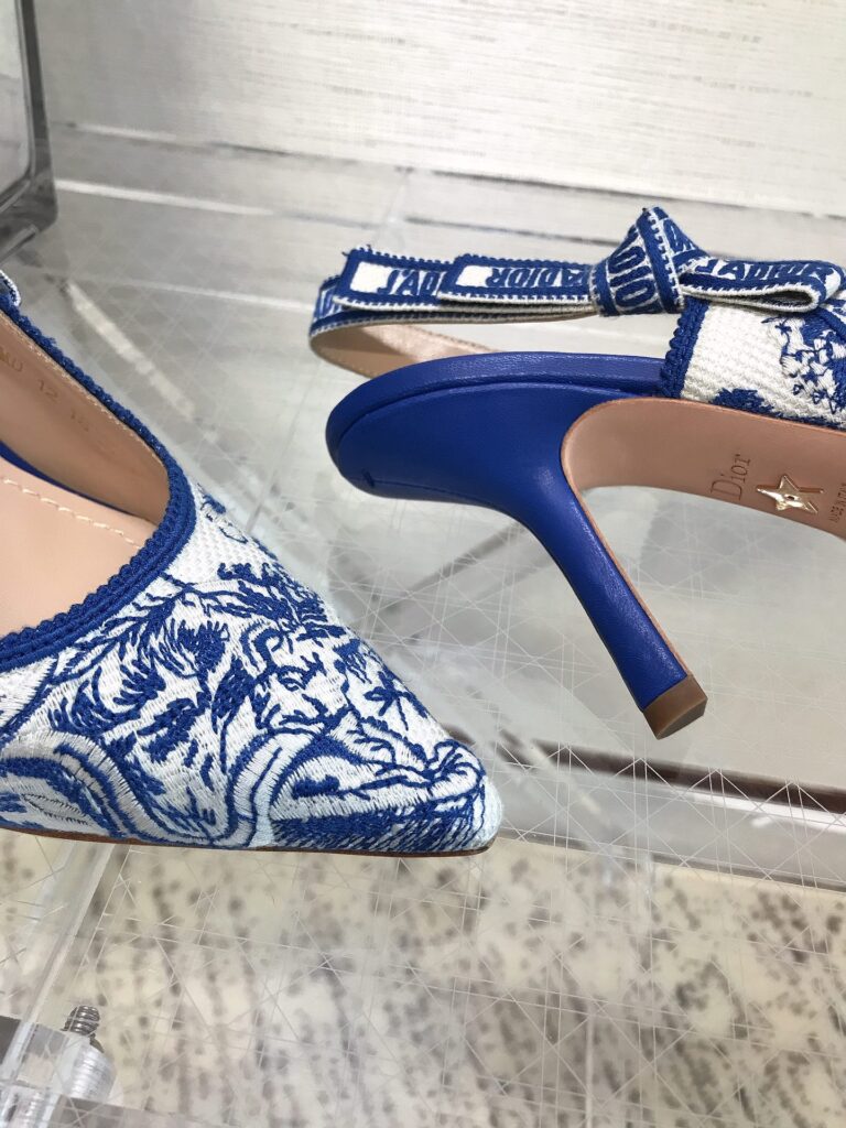 Dior Slingback Pump Blue - Image 2