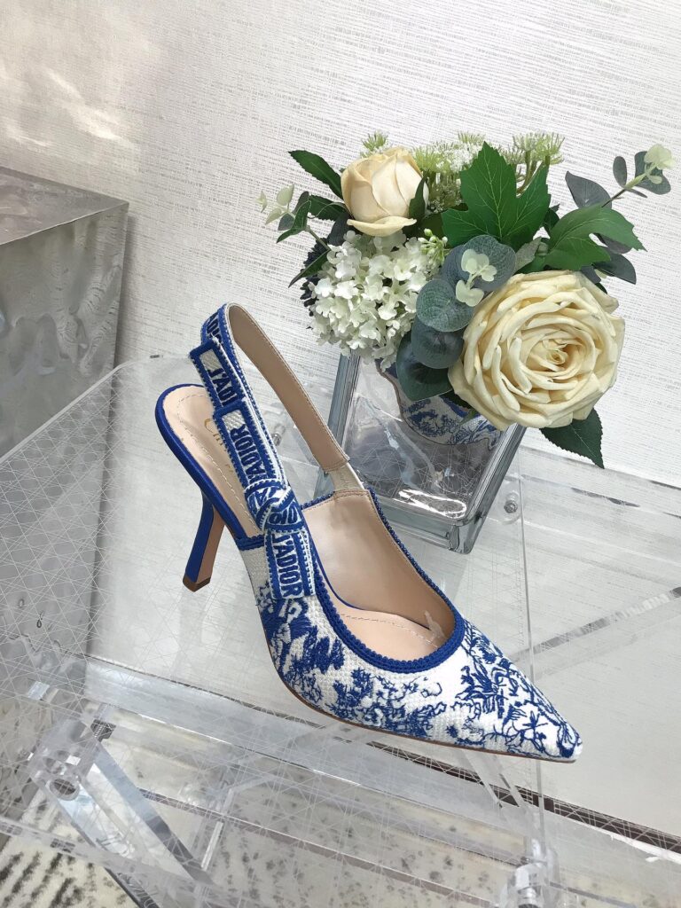 Dior Slingback Pump Blue - Image 5