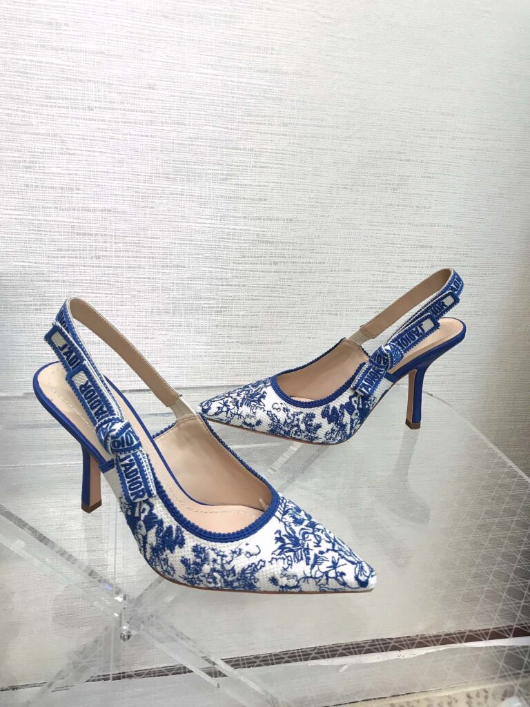 Dior Slingback Pump Blue - Image 10