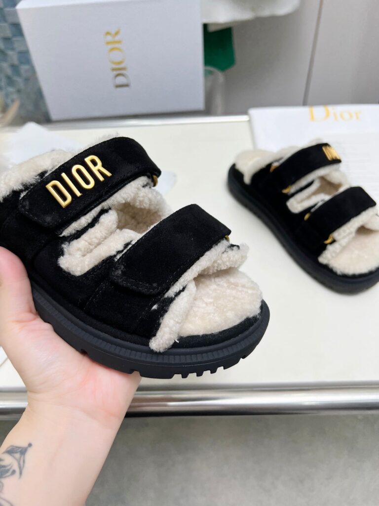 Dior Dioract Slide Suede Goatskin Black Kco105Sku S900 - Image 8