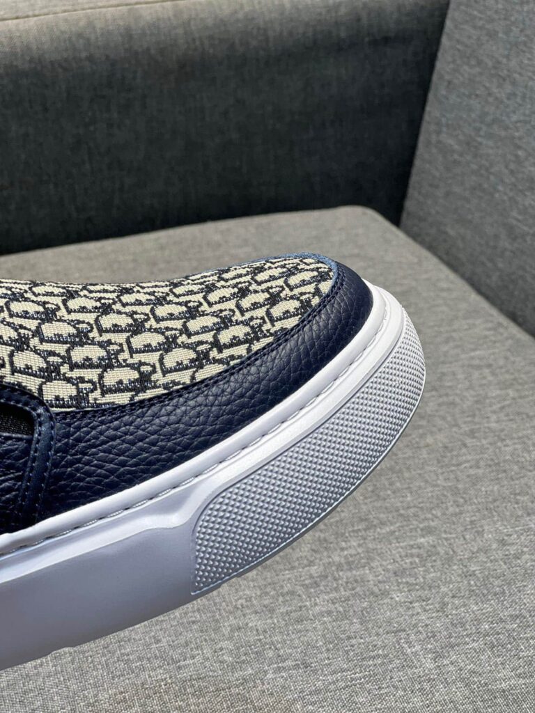 Dior Men's Slip On Leather And Calfskin Blue - Image 4