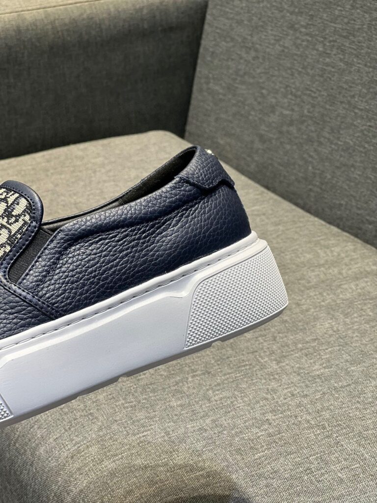 Dior Men's Slip On Leather And Calfskin Blue - Image 3