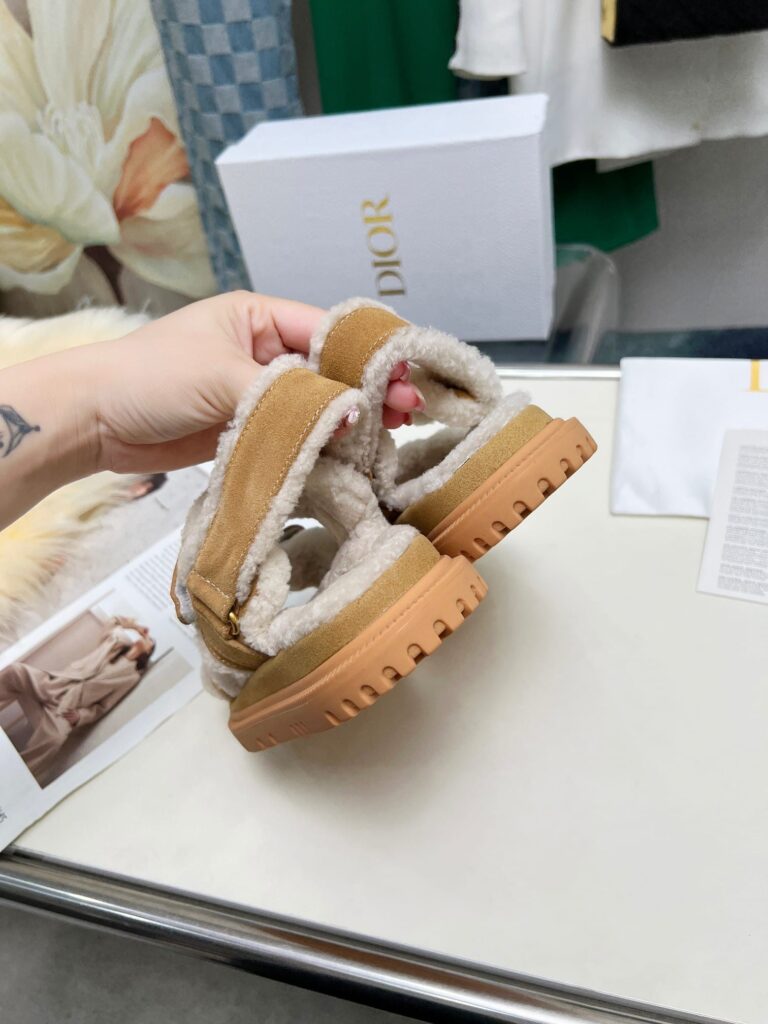 Dior Dioract Sandal Goat Suede Beige Kco106Sku S43M - Image 6