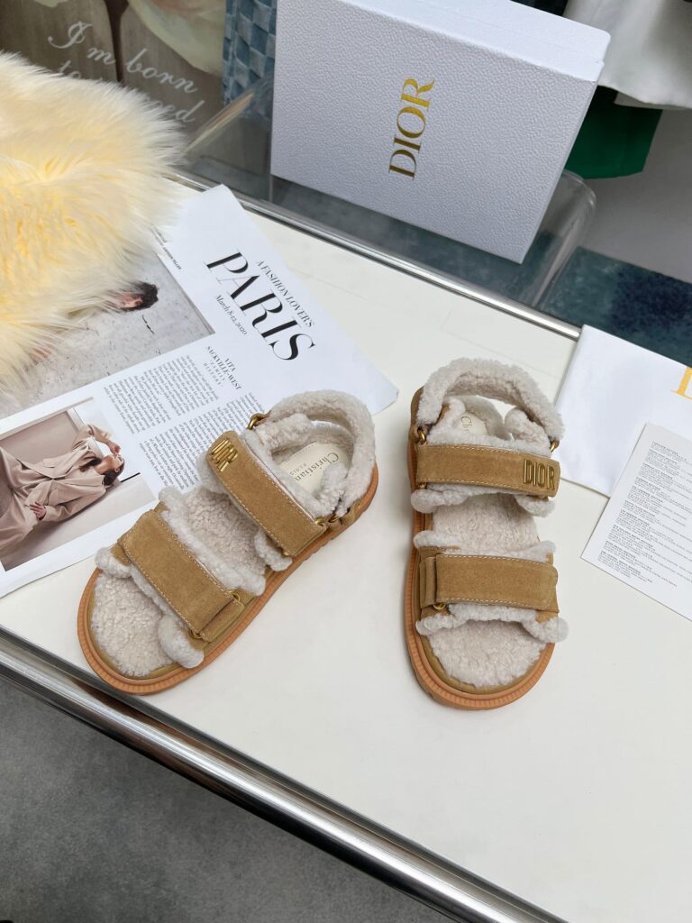 Dior Dioract Sandal Goat Suede Beige Kco106Sku S43M - Image 5