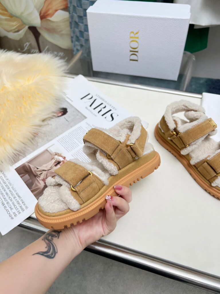 Dior Dioract Sandal Goat Suede Beige Kco106Sku S43M - Image 2