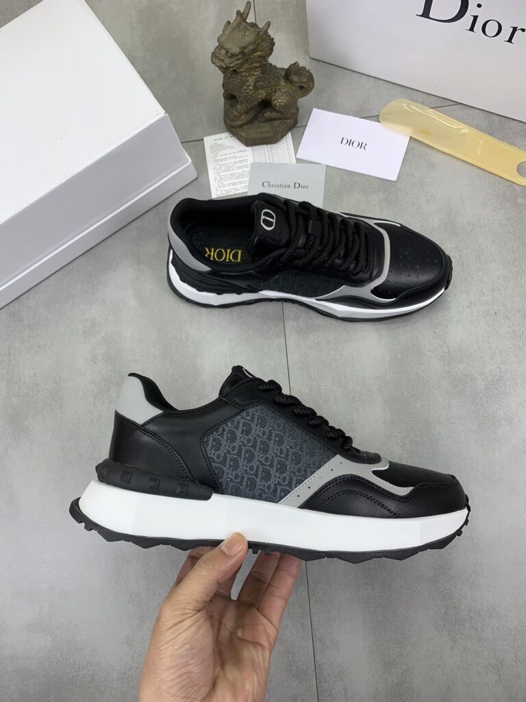 Dior Runner Sneaker Smooth Calfskin Cd Pattern Black - Image 6