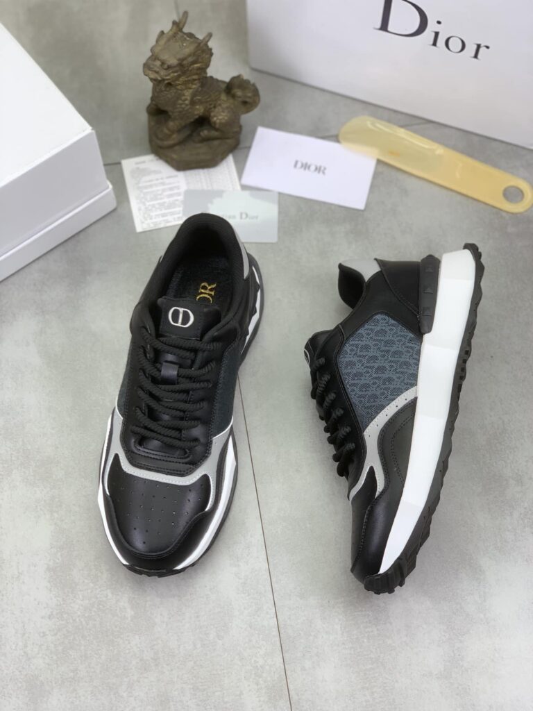 Dior Runner Sneaker Smooth Calfskin Cd Pattern Black - Image 7