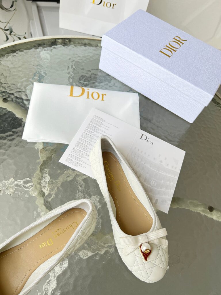 Dior Dioramour Ballet Flat White Kdb918Cqc S03W - Image 7