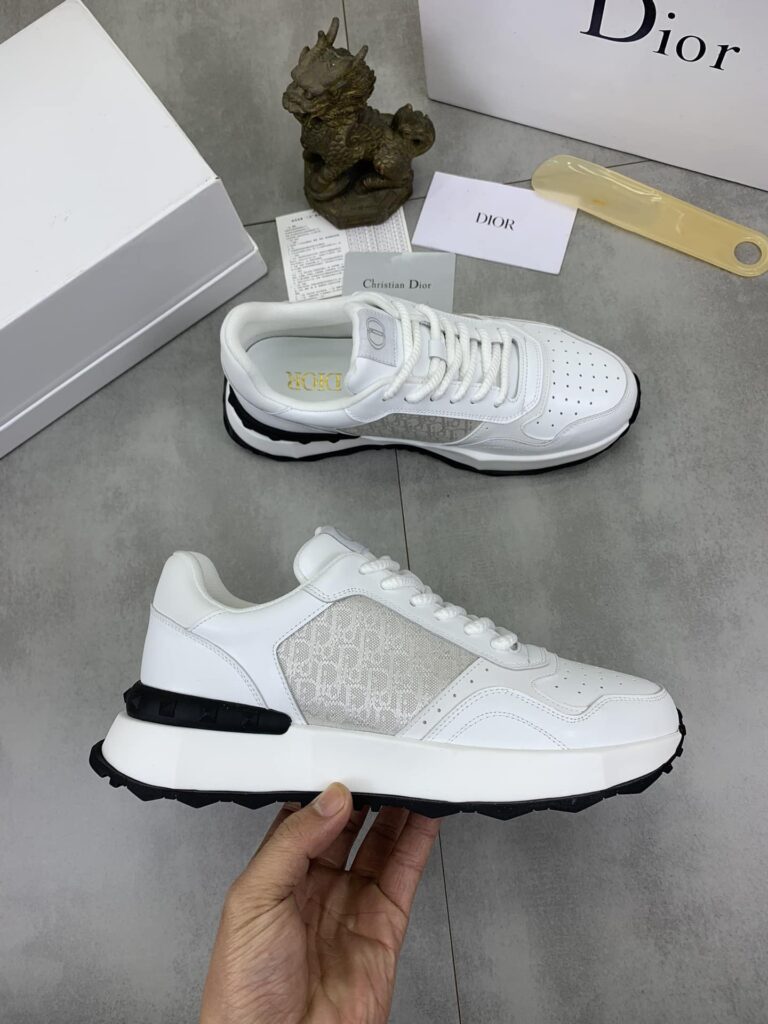 Dior Runner Sneaker Smooth Calfskin Cd Pattern White - Image 8