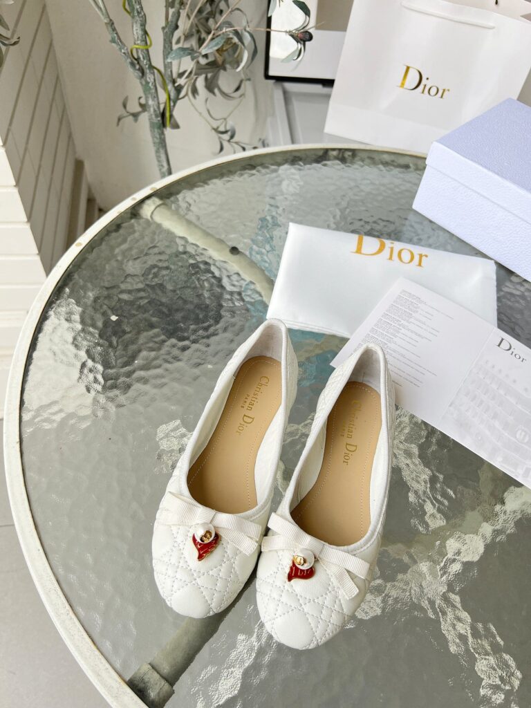 Dior Dioramour Ballet Flat White Kdb918Cqc S03W - Image 4