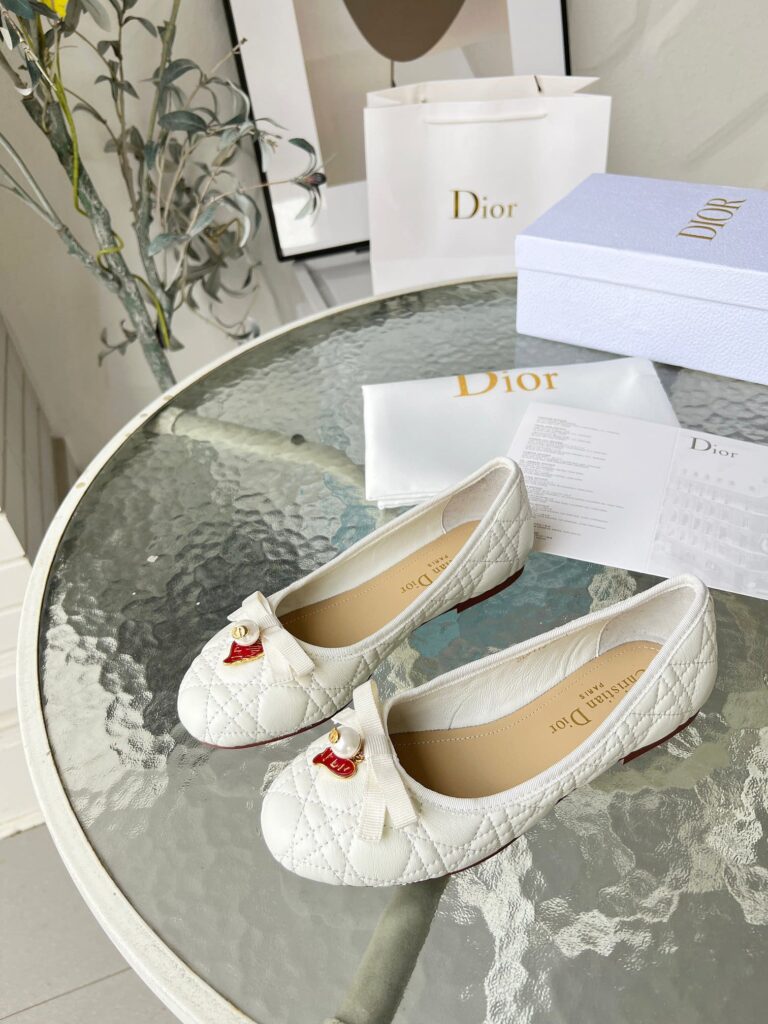 Dior Dioramour Ballet Flat White Kdb918Cqc S03W - Image 3