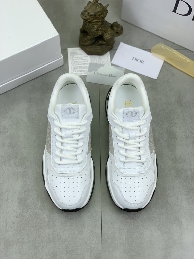 Dior Runner Sneaker Smooth Calfskin Cd Pattern White - Image 6