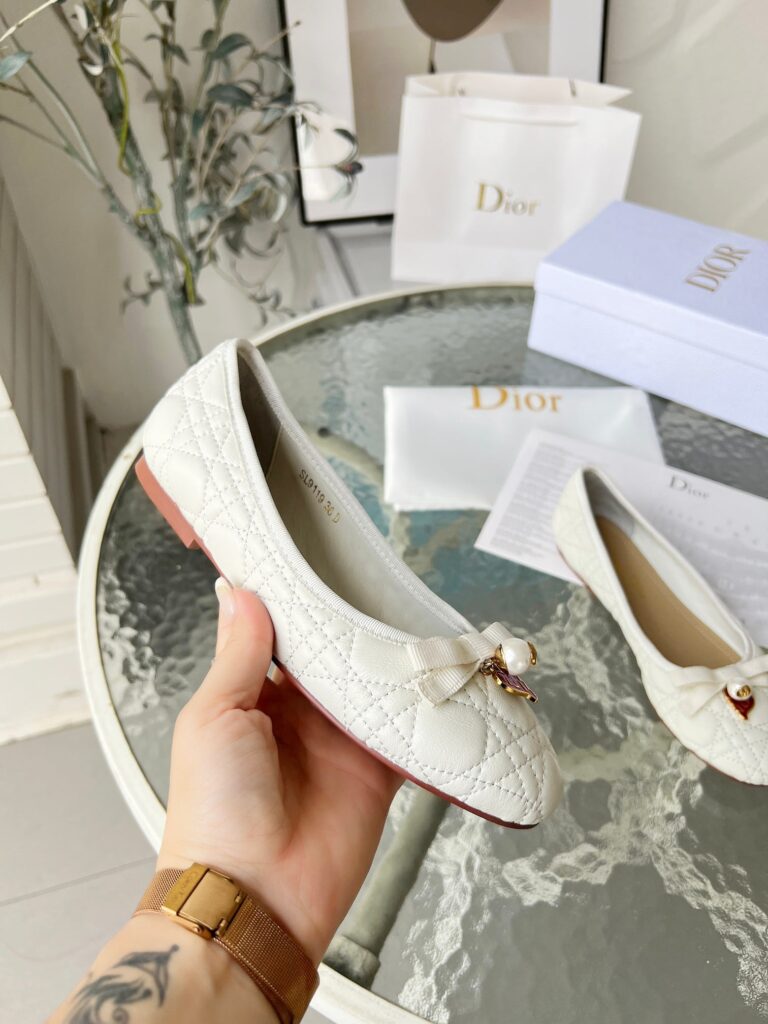 Dior Dioramour Ballet Flat White Kdb918Cqc S03W - Image 2