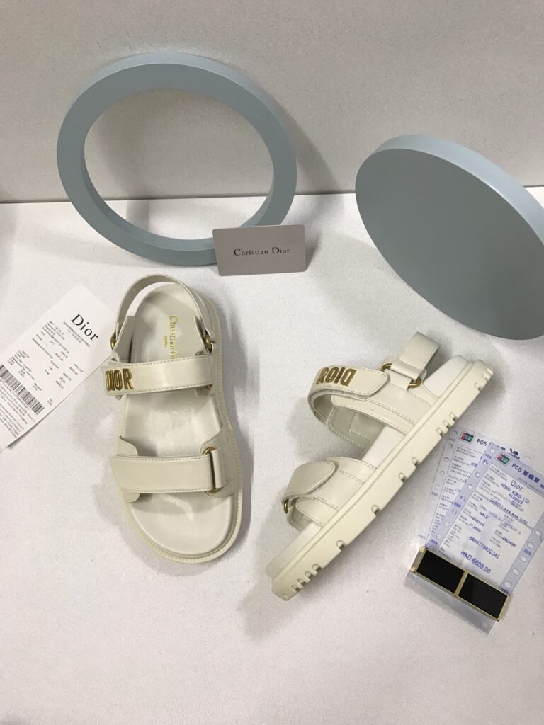 Dior Dioract Sandal Lambskin White Kcq547Lab S03W - Image 2