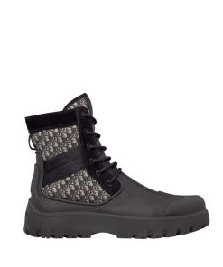 Dior Garden Lace Up Boot Black 3Bo315Zyh H961