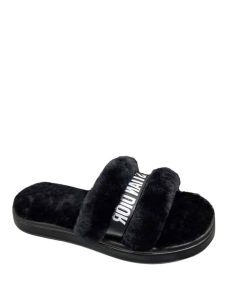 Dior Shearling Slides Black