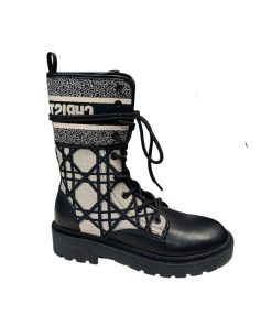 Dior D Major Boots Black And Beige