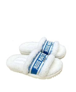 Dior Shearling Slide Blue