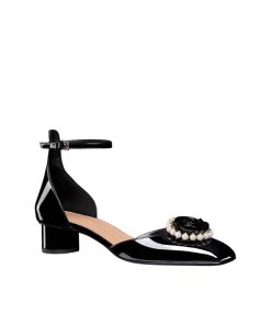 Dior Rose Ballerina Pump Black Kcb842Vni S55X
