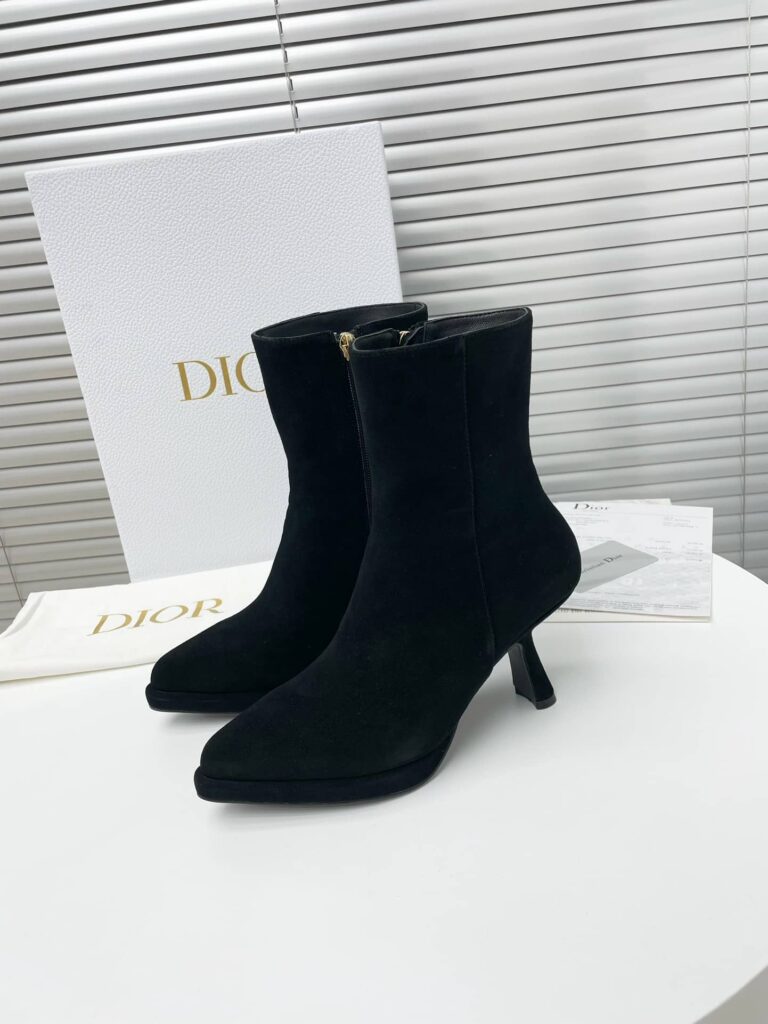 Dior Suede Leather Ankle Boots Black - Image 2