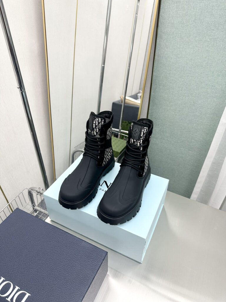 Dior Garden Lace Up Boot Black 3Bo315Zyh H961 - Image 9