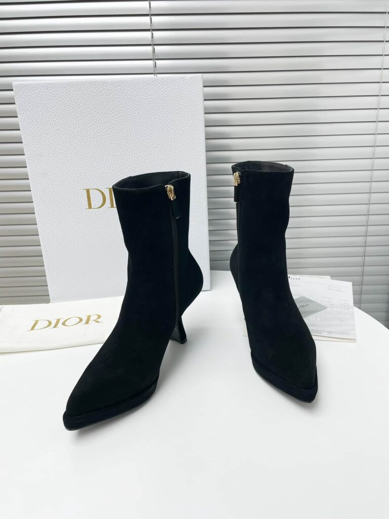 Dior Suede Leather Ankle Boots Black - Image 3