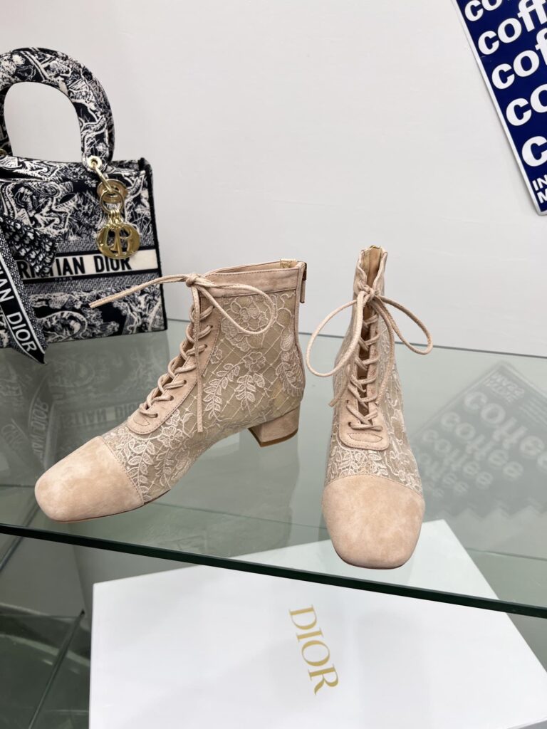 Dior Naughtily D Ankle Boot Beige Kdi850Roy S10U - Image 5