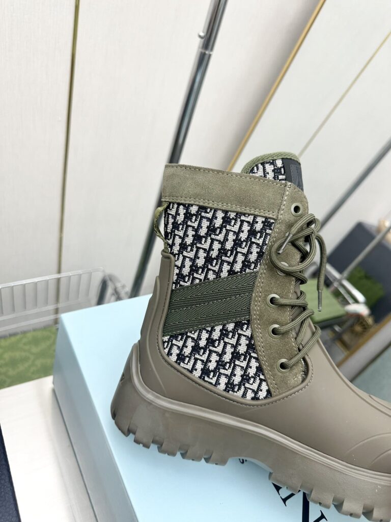 Dior Garden Lace Up Boot Green - Image 3