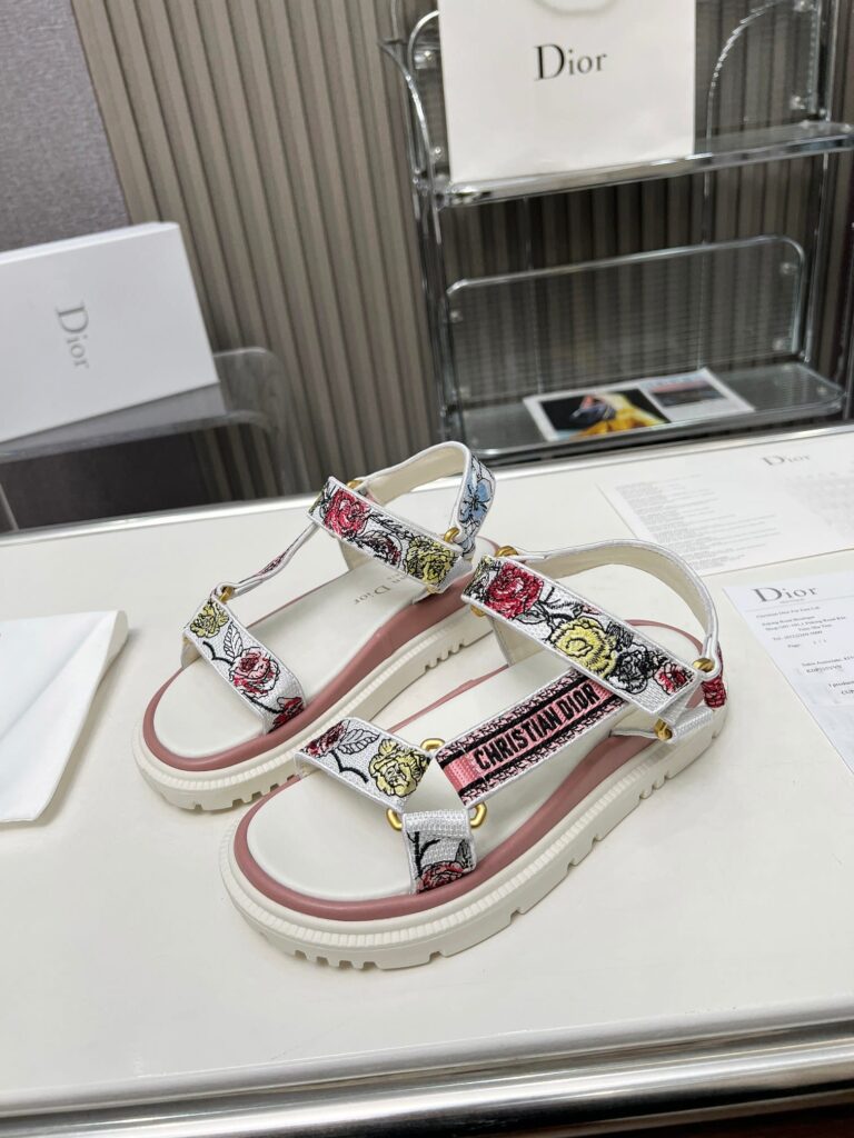 Dior D Wave Sandal White - Image 4