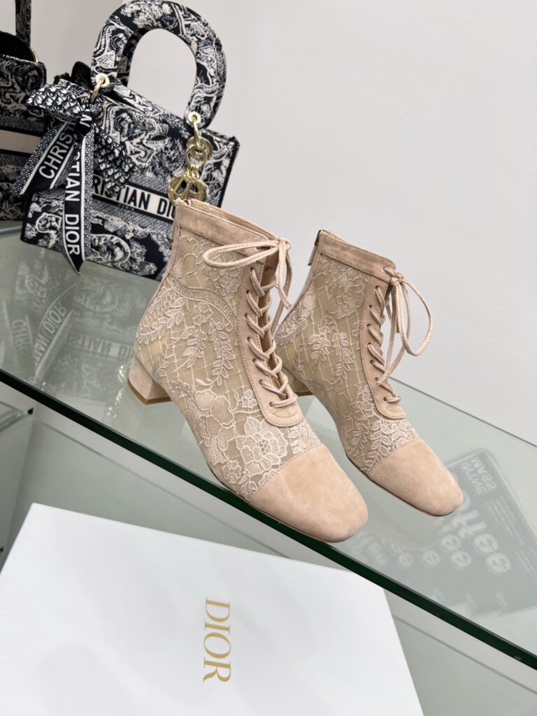 Dior Naughtily D Ankle Boot Beige Kdi850Roy S10U - Image 7