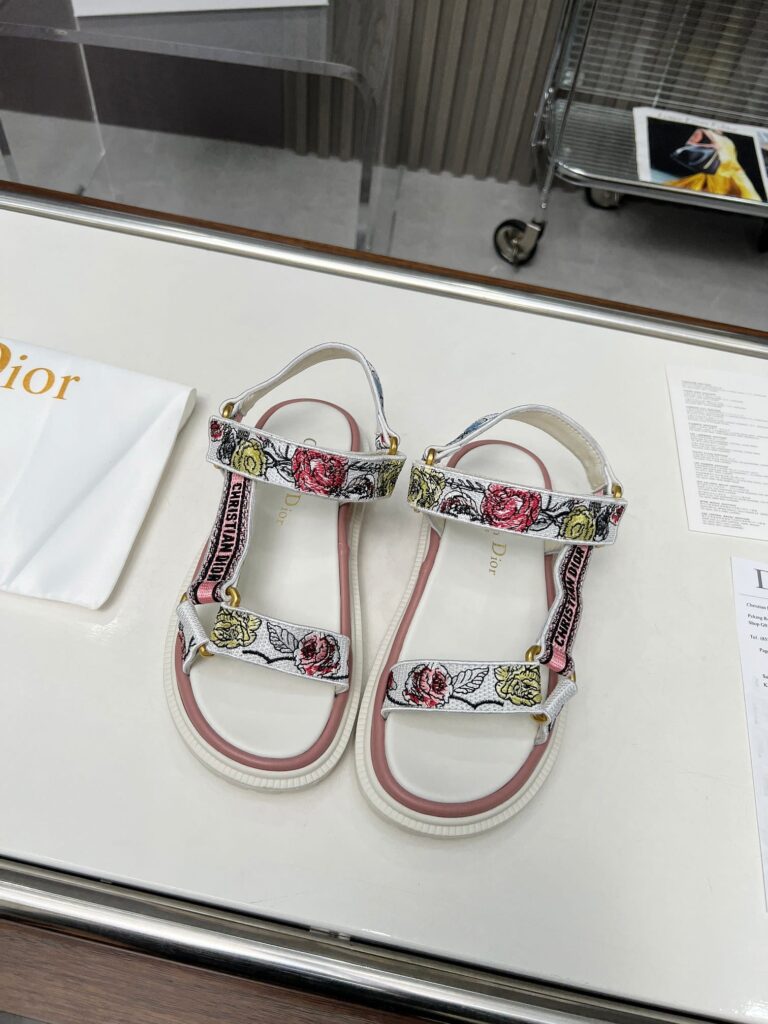 Dior D Wave Sandal White - Image 5