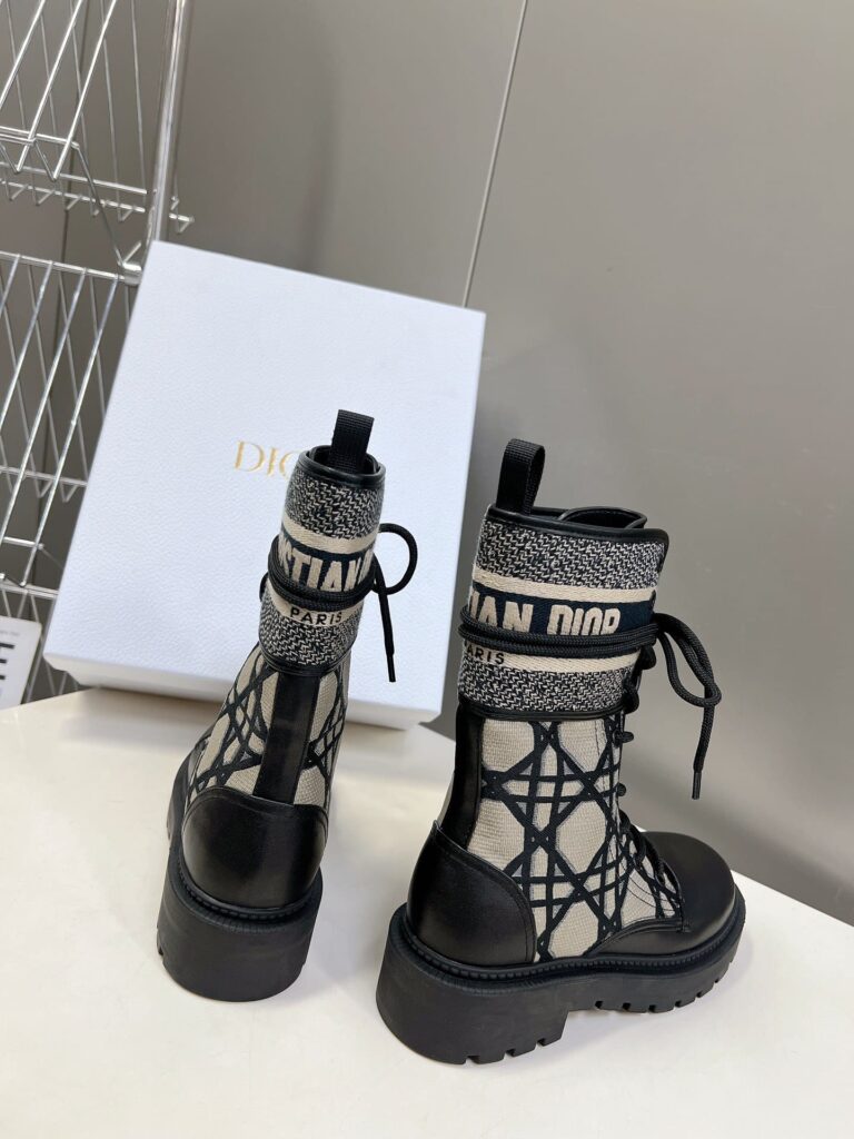 Dior D Major Boots Black And Beige - Image 2