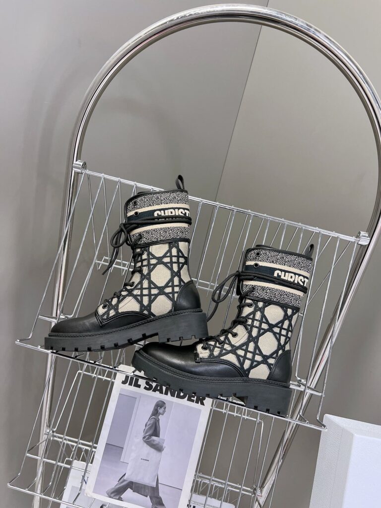 Dior D Major Boots Black And Beige - Image 5